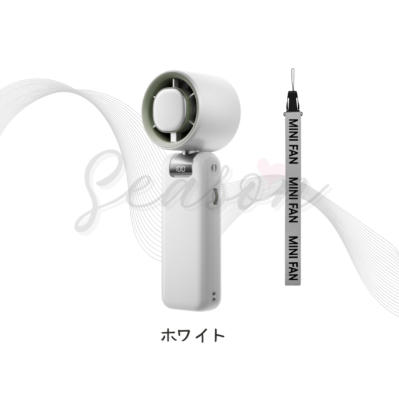 ♥ 瞬間冷感で猛暑を乗り切る!冷却プレート付き3WAYファン 6000mAh