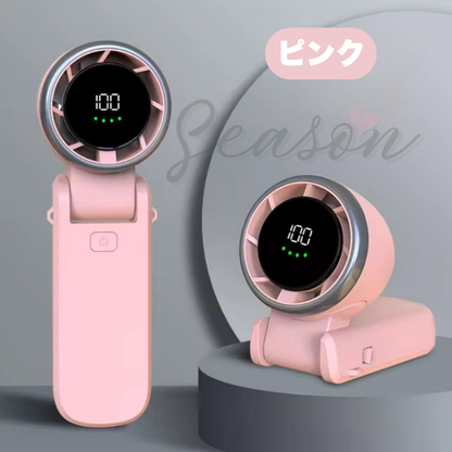 ♥ 超強風×静音×100段階風量！折り畳み3WAYミニファン2025新登場 6000mAh