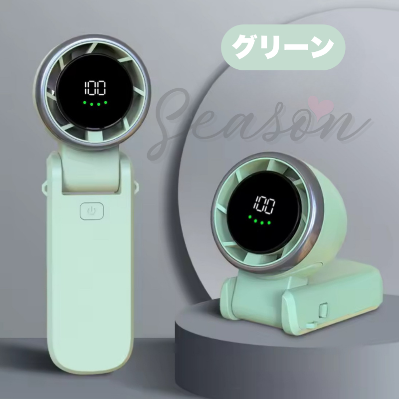 ♥ 超強風×静音×100段階風量！折り畳み3WAYミニファン2025新登場 6000mAh