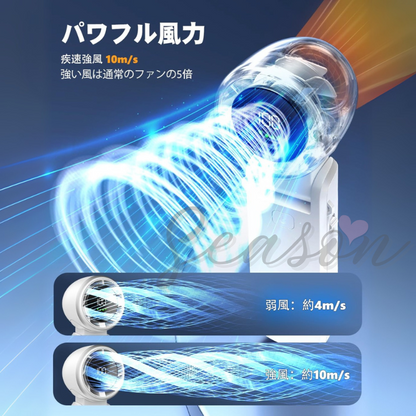 ♥ 超強風×静音×100段階風量！折り畳み3WAYミニファン2025新登場 6000mAh